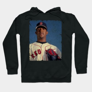 Pedro Martinez in Boston Red Sox Hoodie